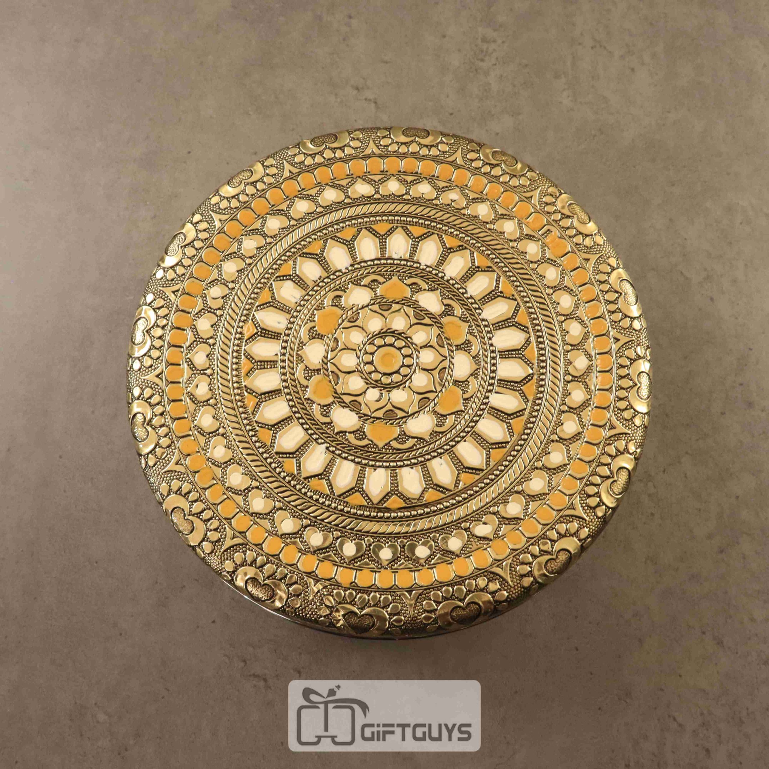 Handcrafted Meenakari Steel Box – 7 Inch Decorative Storage Container - Image 2