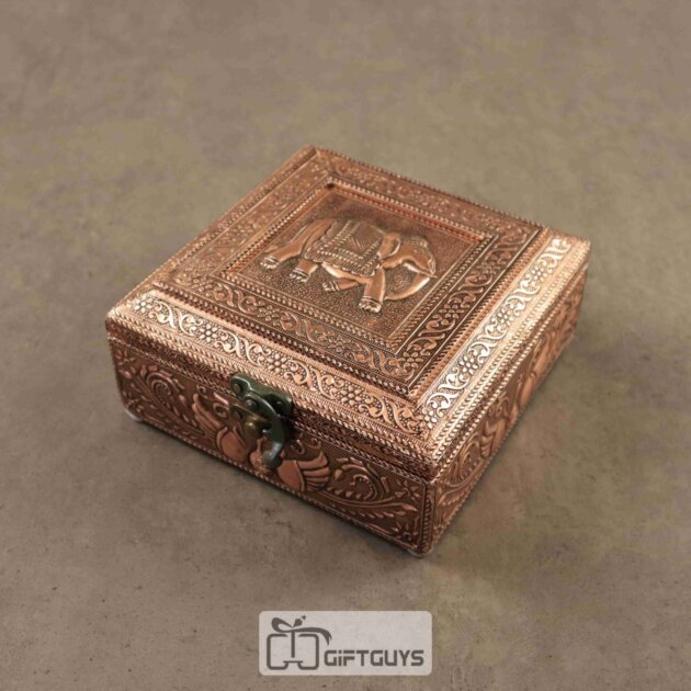 Dryfruit Box Oxidised Finish 6 X 6 inch