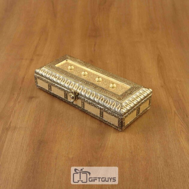 Wooden Golden Finished Dryfruit Box 12 X 4