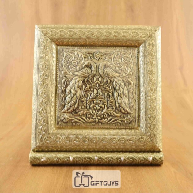 Wooden Oxidised Peacock Designed Key Hanger 11 X 10 inch