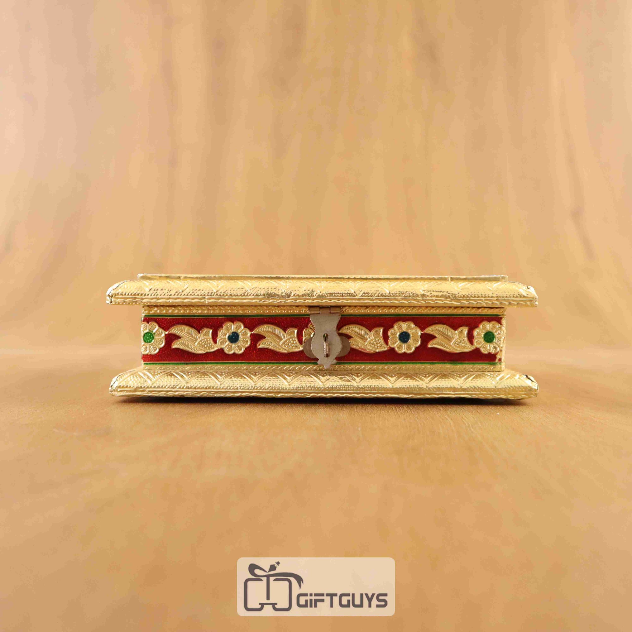 Meenakari Wooden Dryfruit Box 8 X 8 inch - Image 2