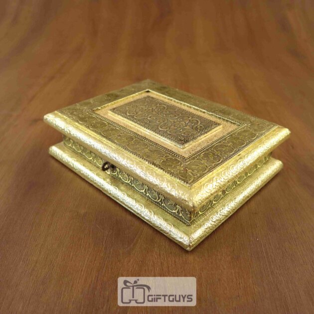 Wooden Oxidised Dryfruit Box 9 X 7 inch