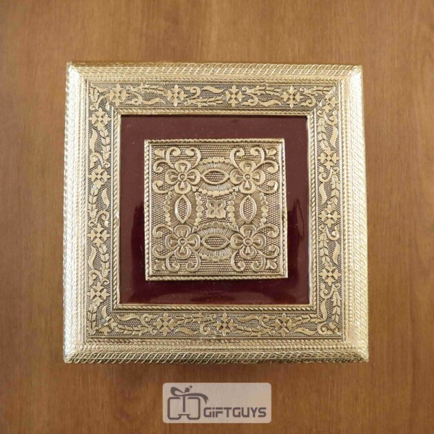 Wooden handicrafted dryfruit Box 8 X 8 inch