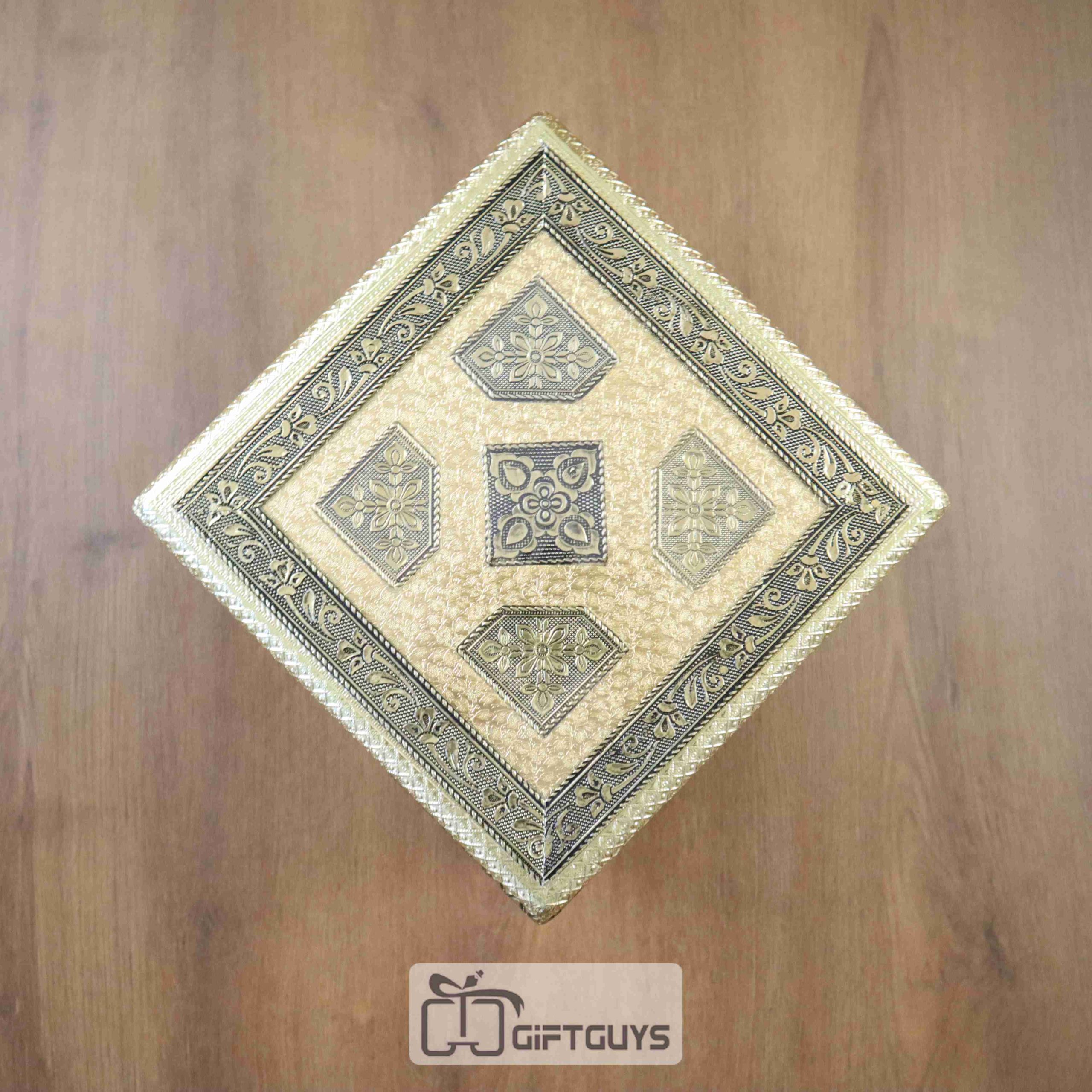 Meenakari Pooja Chowki 8 X 8 inch - Image 3