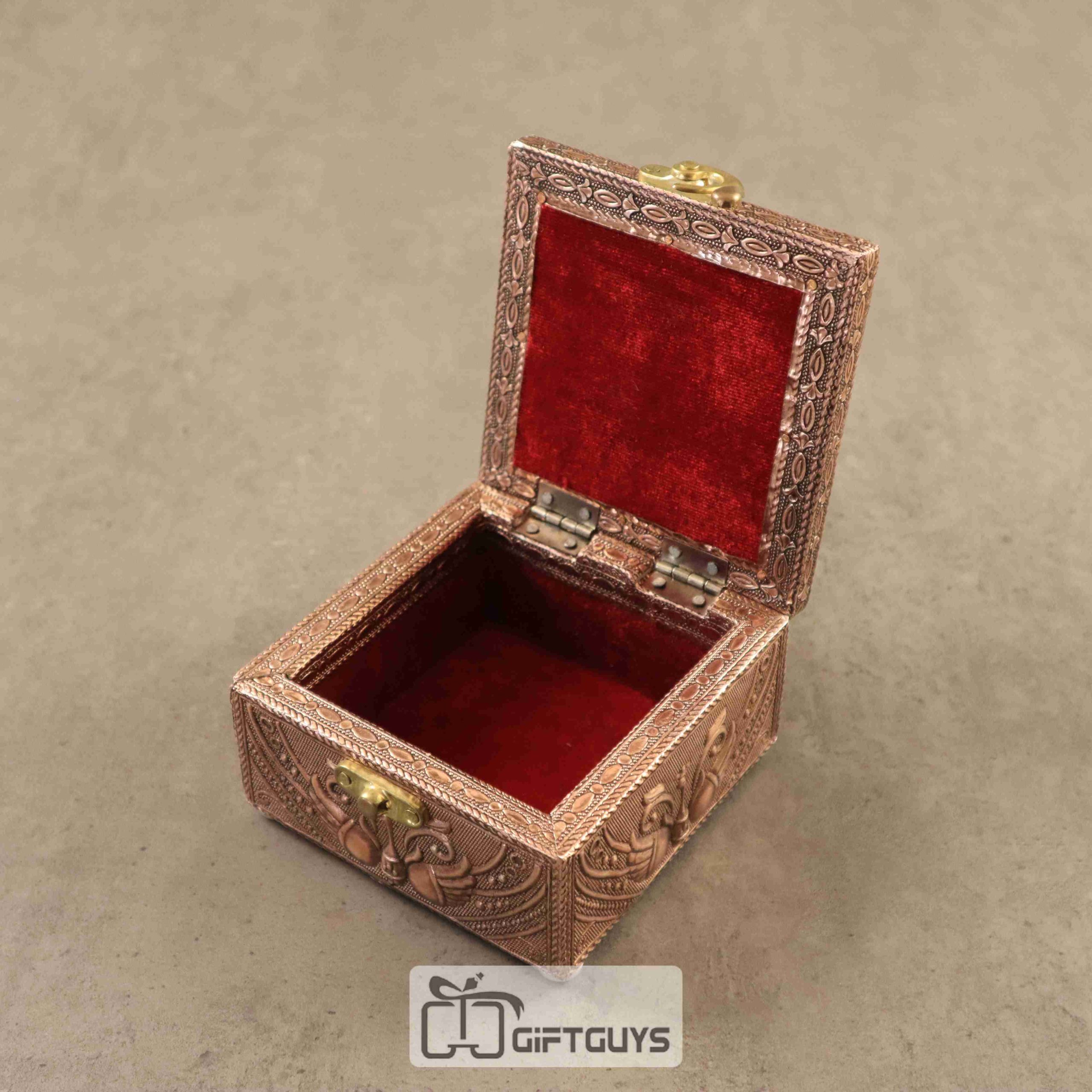 Antique Wooden Butterfly Design Jewelry Box – Velvet Lined Gift Box by GiftGuys - Image 3