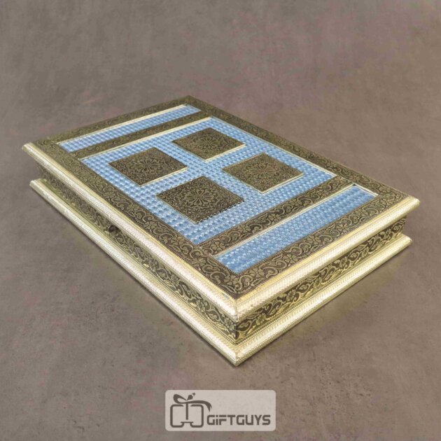 Wooden Meenakari Dry Fruit Box – 18x13 inch Decorative Storage Box