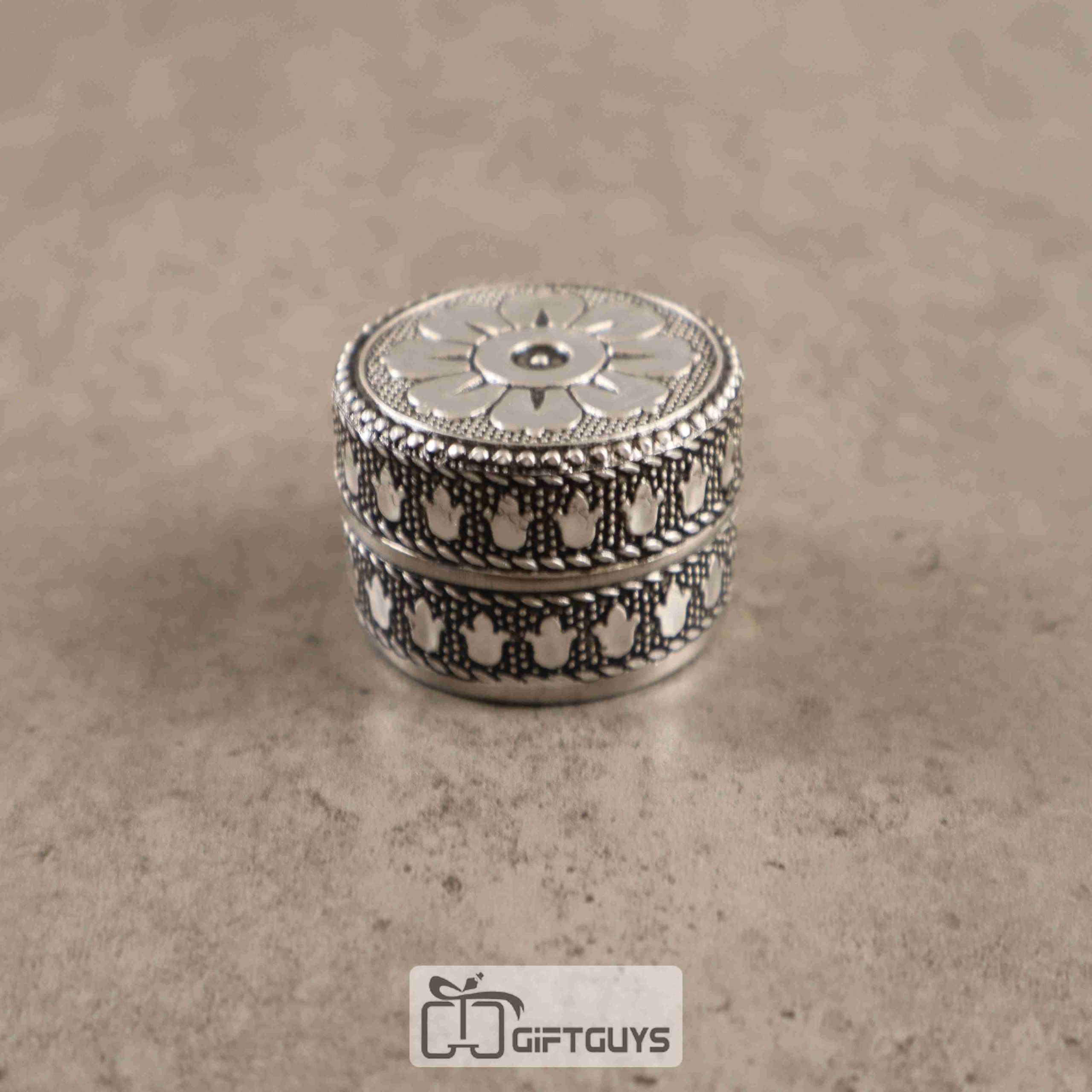 Silver oxidised Kumkum Holder