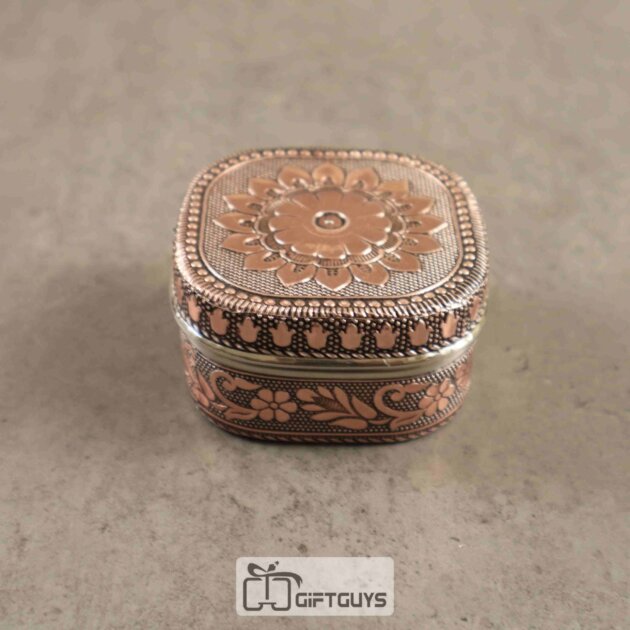 Copper Oxidised Small Size Storage Box 2.5 X 2.5 inch