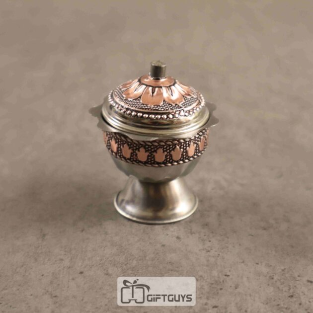 Copper Oxidised Kumkum Box 1.75 inch