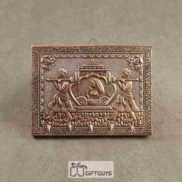 Key Hanger Dolly Design Copper Oxidised Finish - 8 x 6 Inch