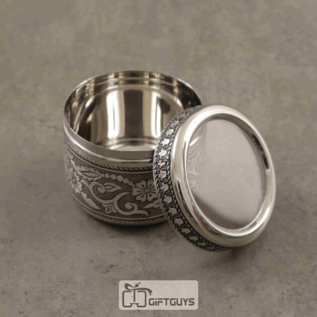 Silver Oxidised Storage Box