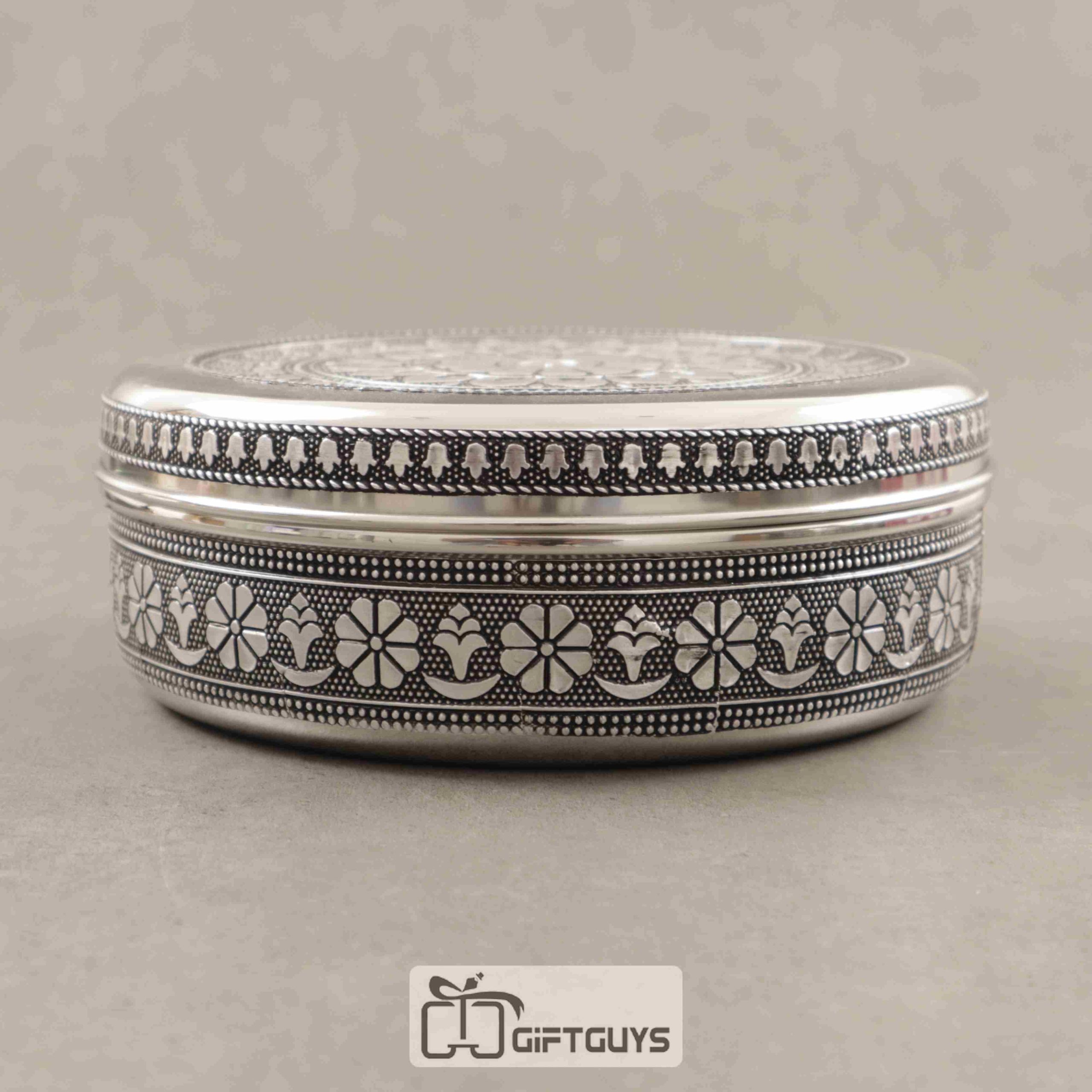 Silver Oxidised Steel Box 8 inch - Image 3