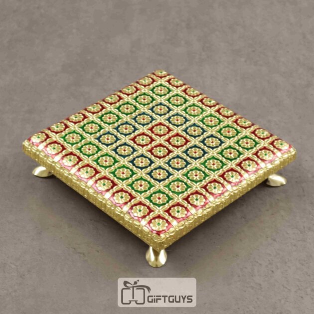 Meenakari Bajoth Multi Coloured 8 x 8 Inch