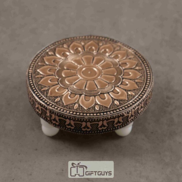 Copper Oxidised Pooja Bajoth 4 inch