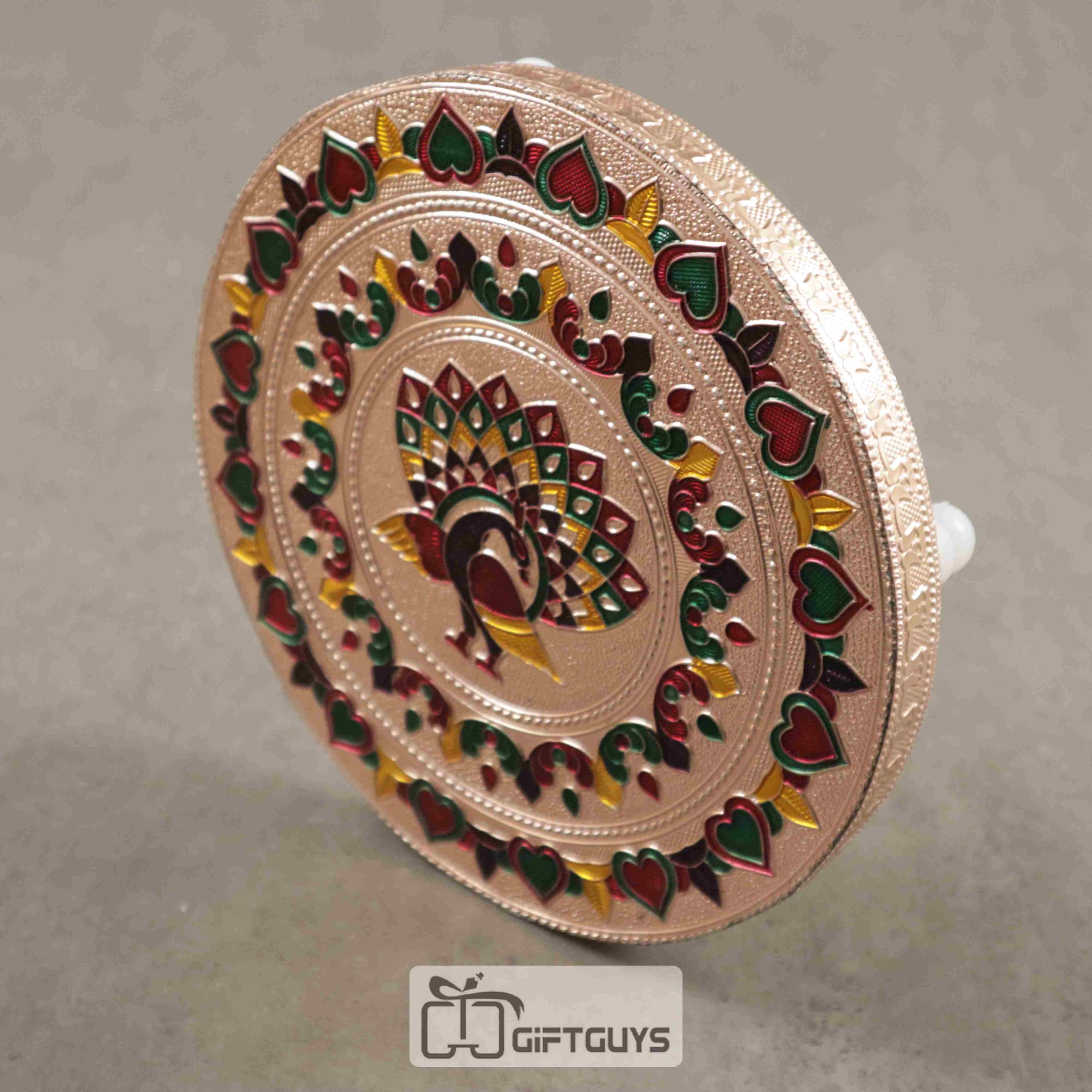 Wooden Meenakari Small Size Pooja Platform - Image 3