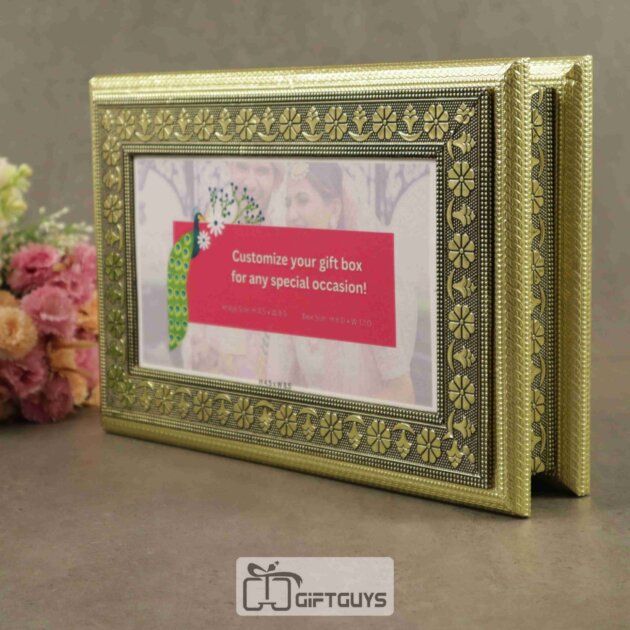 Luxury Oxidised Dry Fruit Box with Custom Image – 12 X 8 inch