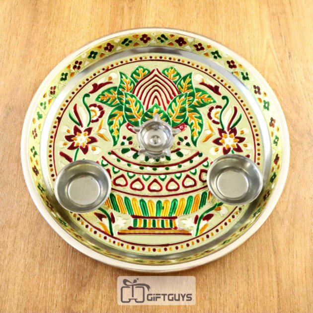 Decorative Meenakari Pooja Thali