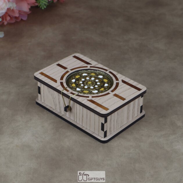 Premium Handcrafted Wooden MDF Utility Box - Multi-Purpose Decorative Storage Case with Mandala Art Lid