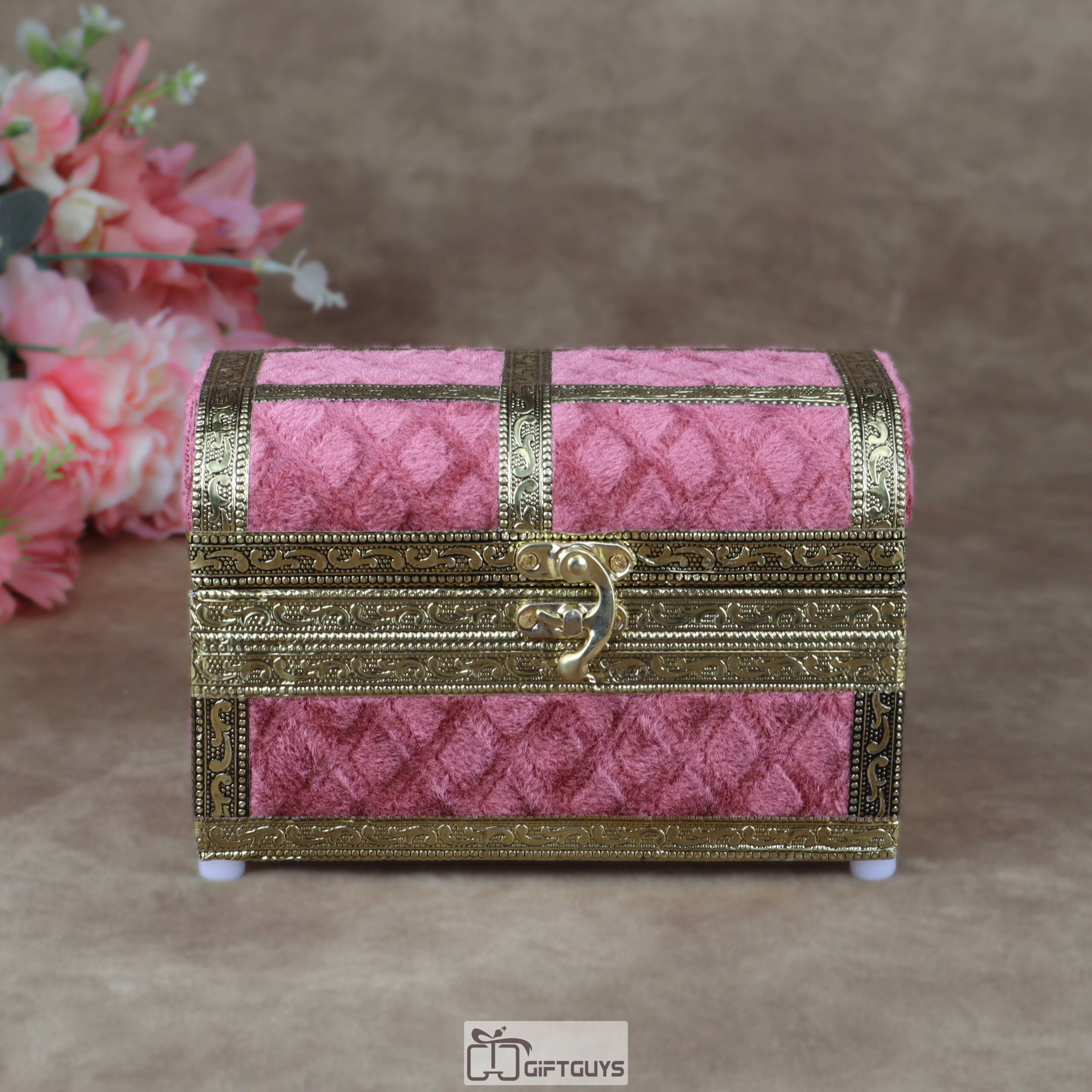 Premium Velvet-Finished Wooden Gift Box with 2 Oxidized Glass Jars – Traditional Dry Fruit & Mouth Freshener Storage Case - Image 4