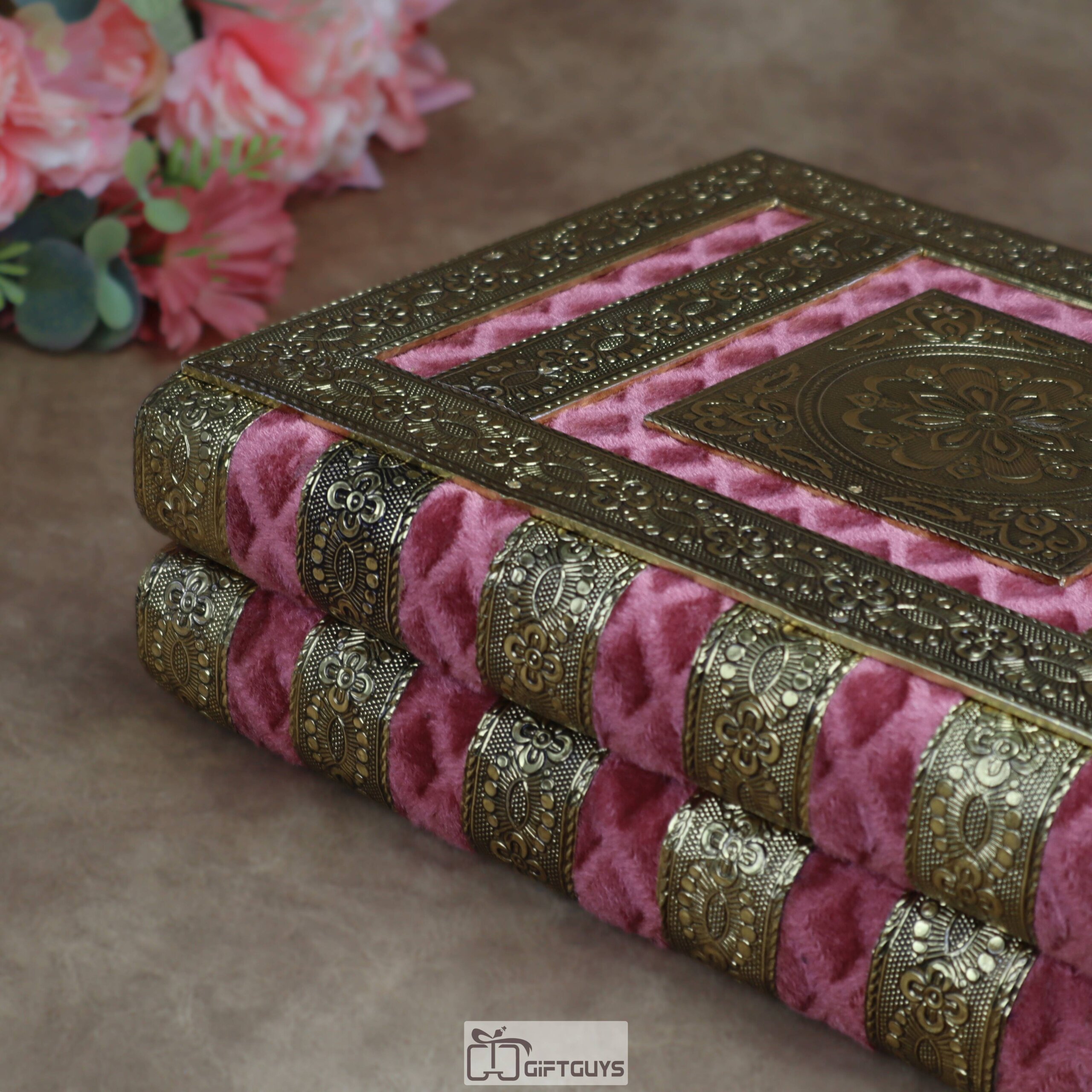 Premium Velvet-Finished Wooden Jewelry Organizer – Multi-Tiered Traditional Vanity Box with Mirror and Bangles Rod - Image 3