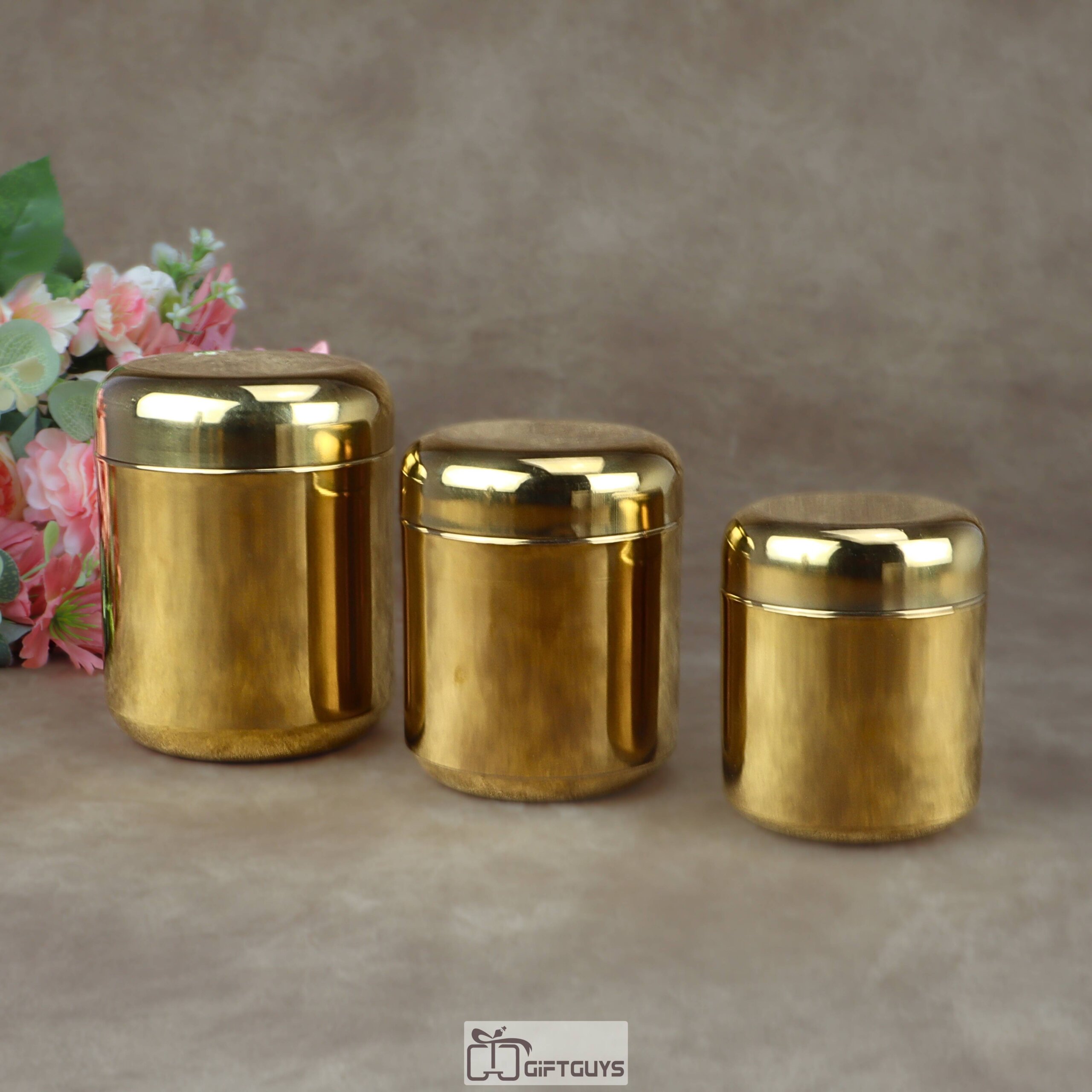 Premium Stainless Steel Storage Box Set of 3 – Airtight Mirror Finish Kitchen Canisters for Dry Fruits, Tea, and Coffee