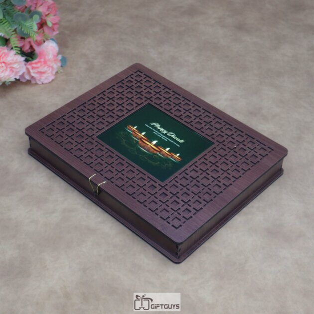 Premium Wooden Multi-Utility Chocolate & Festive Gift Box