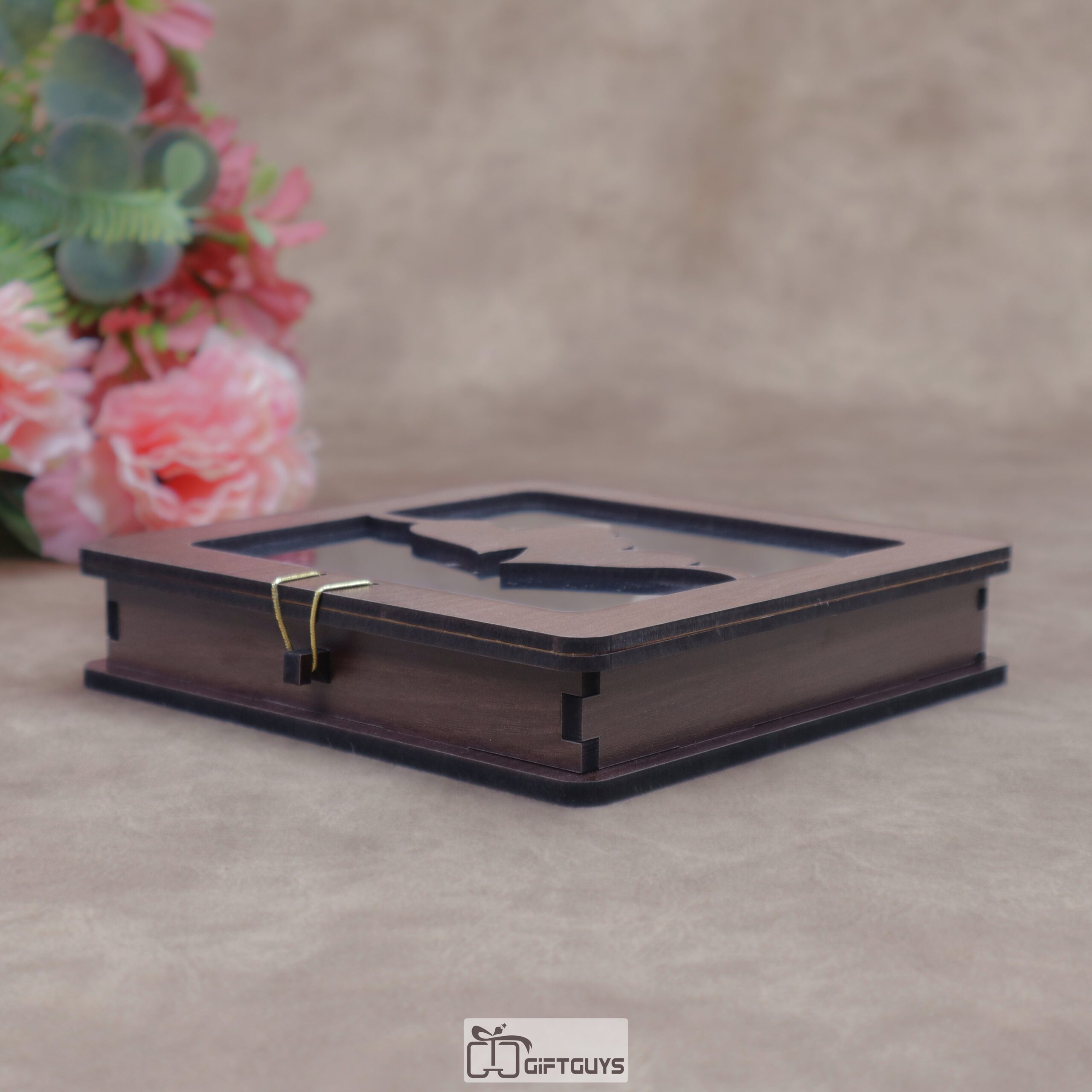 Premium Wooden 9-Compartment Chocolate & Sweet Gift Box - Image 4