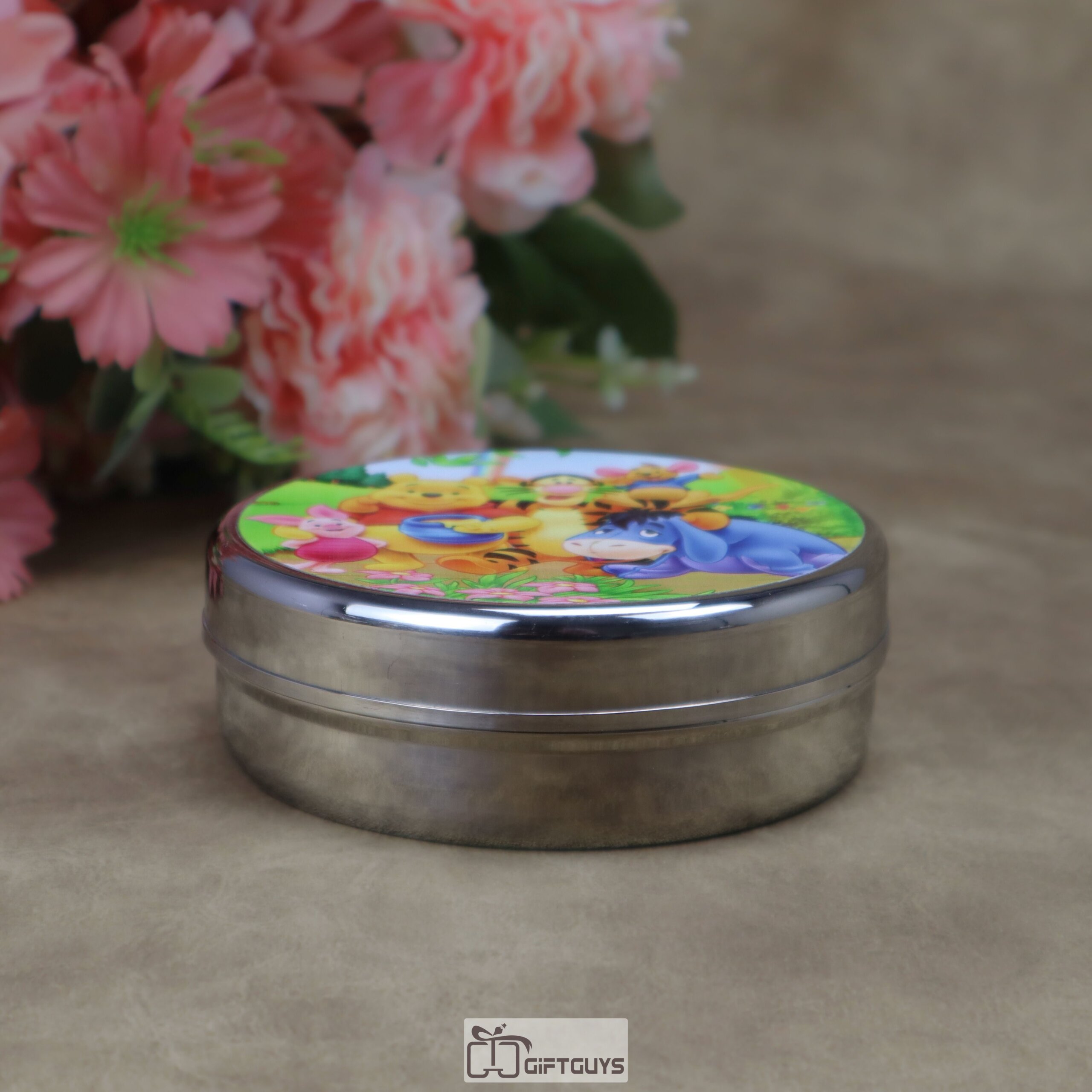 Kids Winnie the Pooh Theme Stainless Steel Storage Gift Box - Image 3