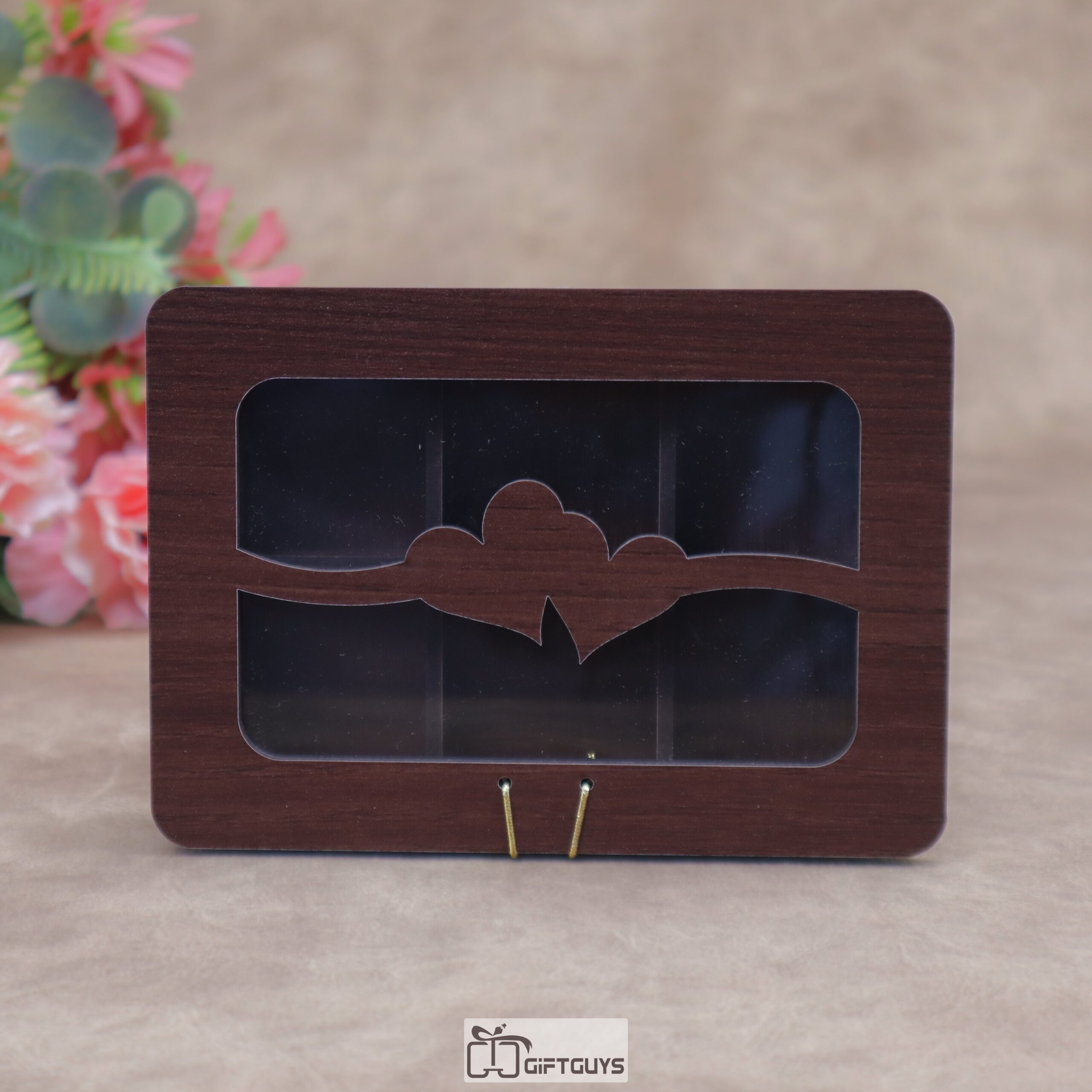 Premium Wooden 6-Compartment Chocolate & Sweet Gift Box - Image 3