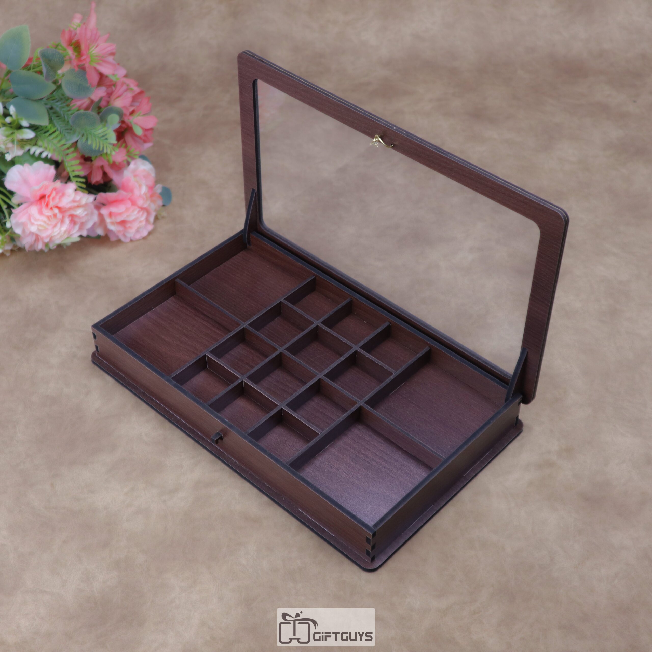 Premium Wooden Multi-Utility Chocolate & Dry Fruit Gift Box - Image 2